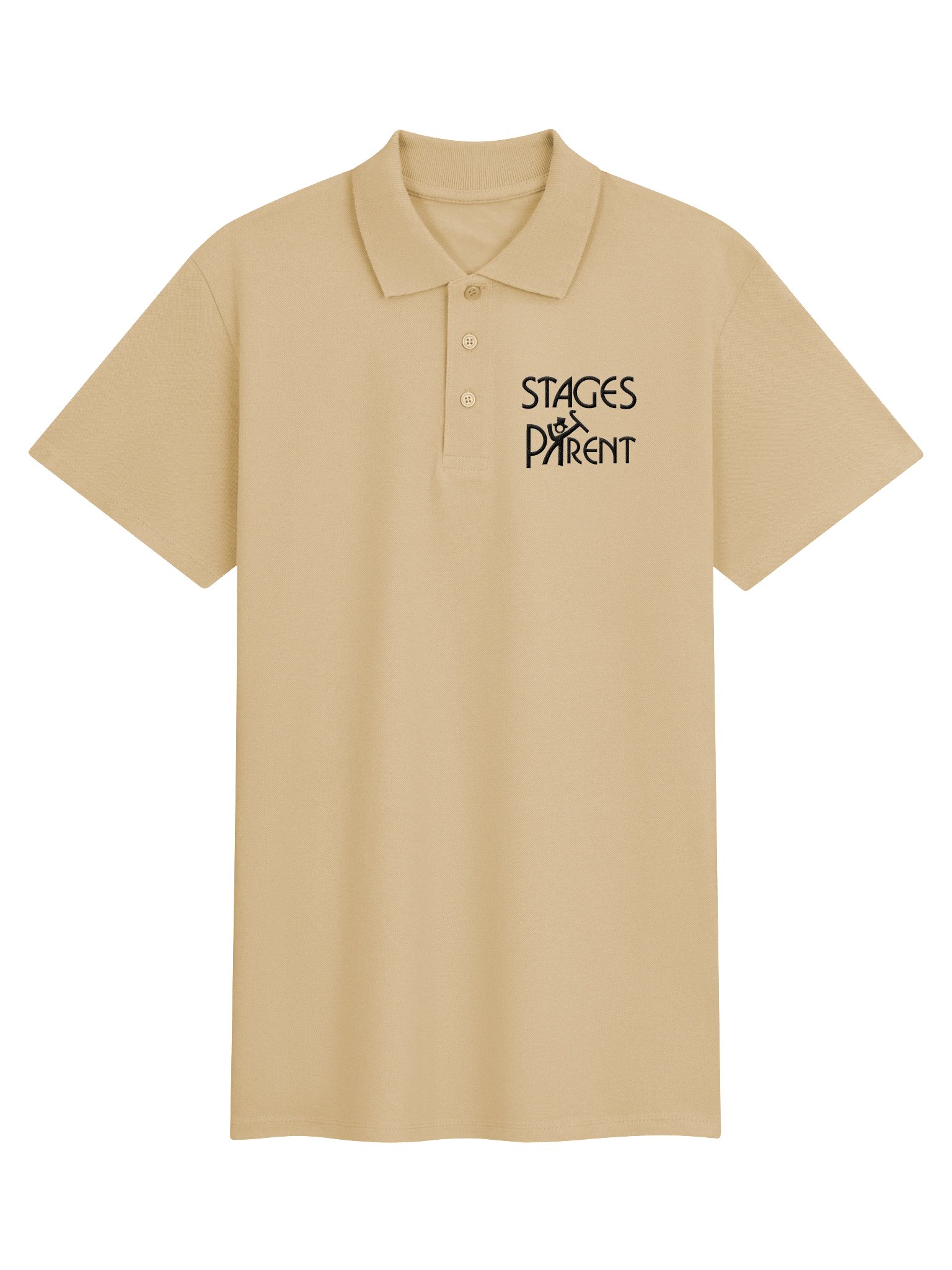 Unisex Light Polo Shirt - Black Embroidered "Stages Parent" product image (15)