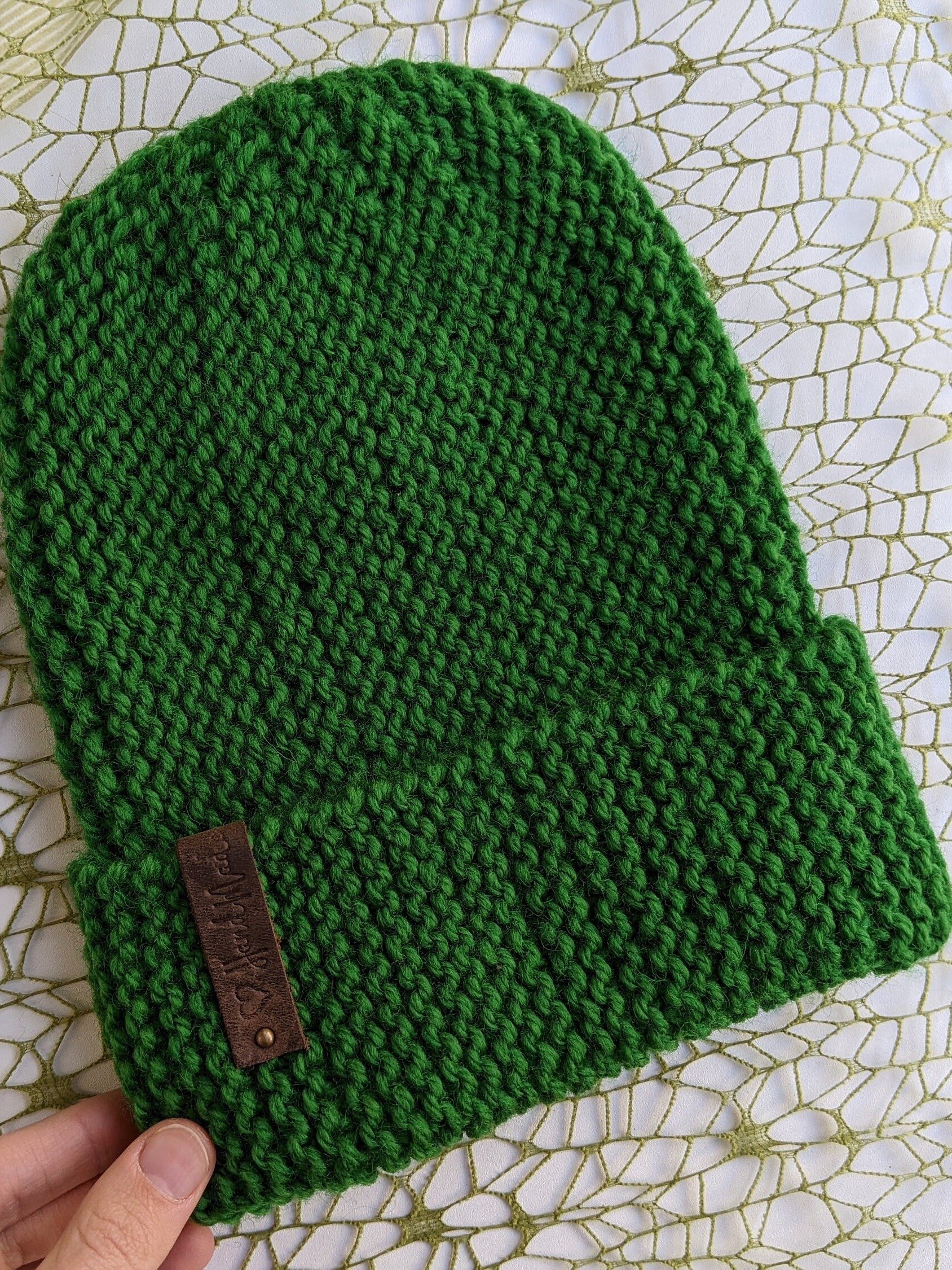 Flat Knit Slouchy Hat Pattern product image (4)