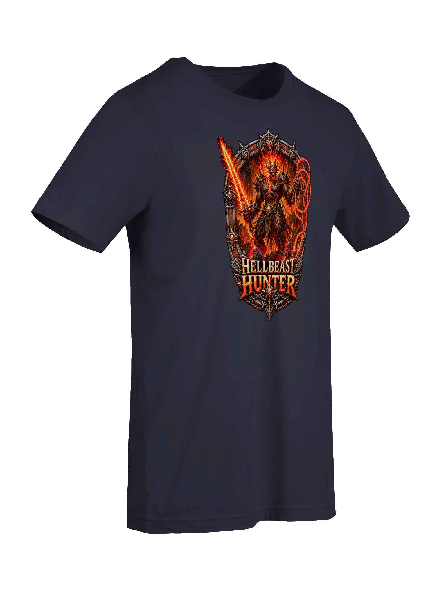 HELLBEAST HUNTER: Shadow & Flame | Dark Fantasy RPG T-Shirt product image (7)