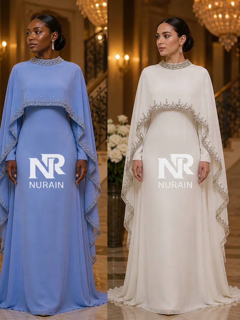Women's Luxury Eid Abaya Kaftan Dress – Elegant Dubai Jalabiya Long Sleeve Maxi Robe for Ramadan, Wedding Party, Evening Gown & Islamic Modest Wear product image (1)