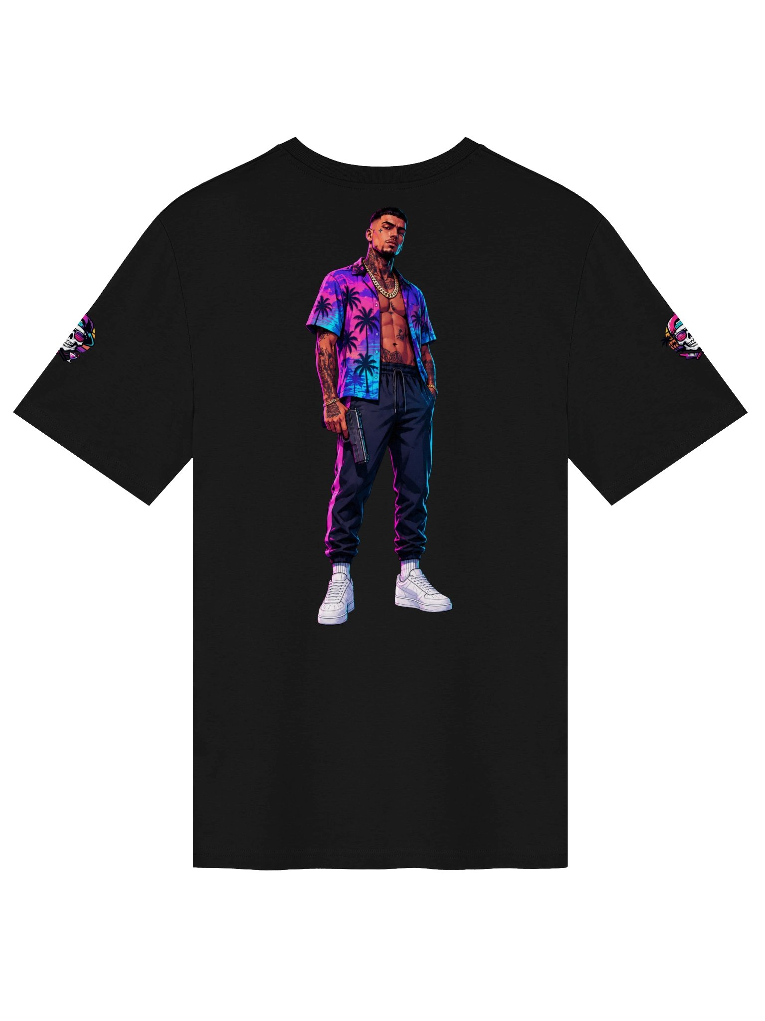 Tattooed Palm-Print Gunman Graphic Tee product image (17)