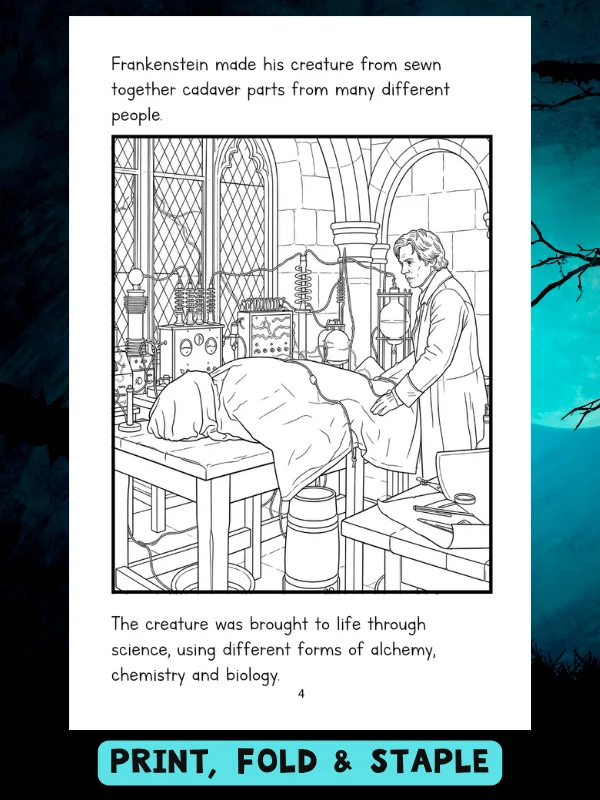 Frankenstein's Creation Coloring Book product image (4)