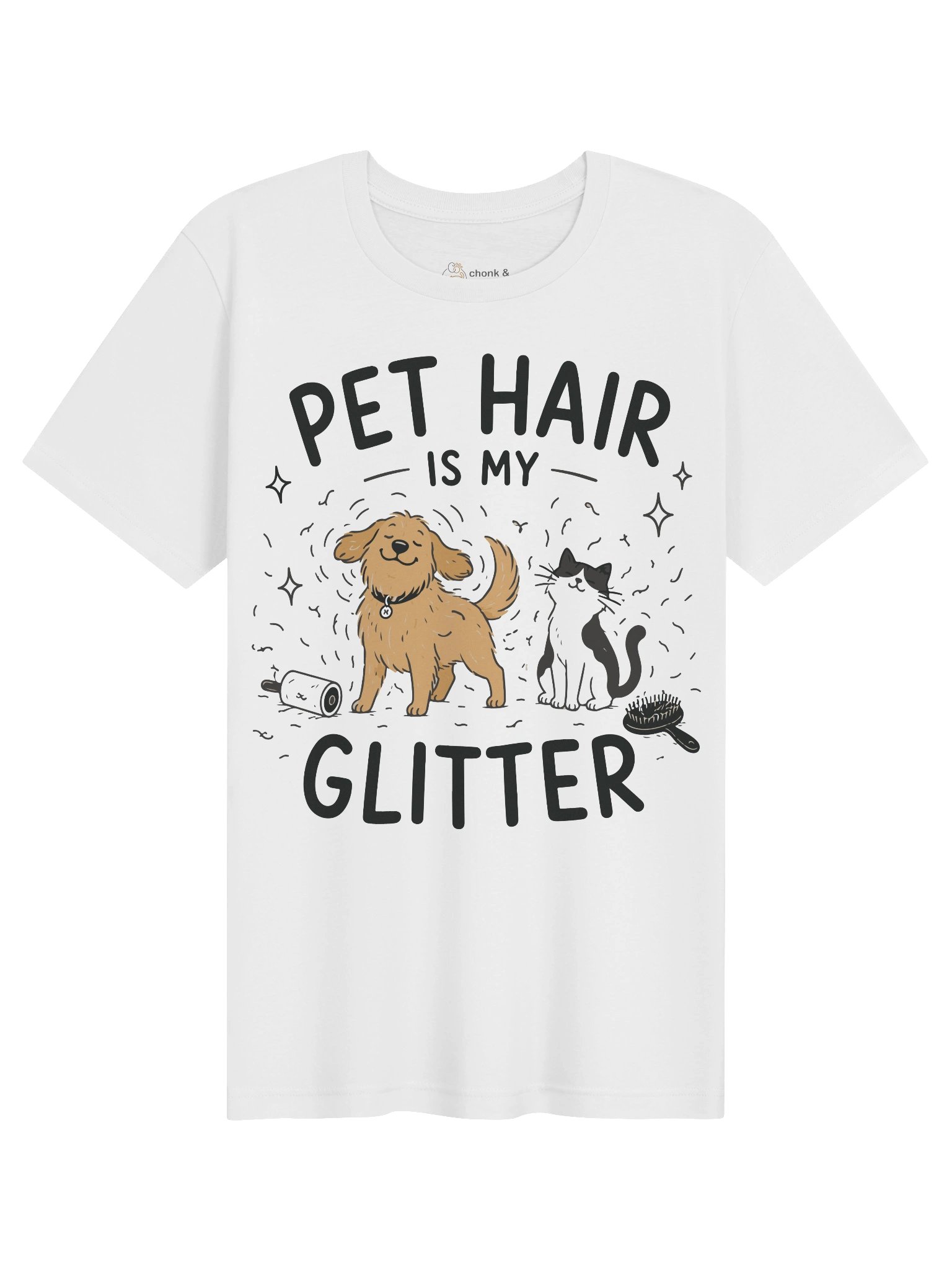 Pet Hair Is My Glitter T-Shirt | Funny Dog and Cat Lover Shirt for Pet Parents product image (3)