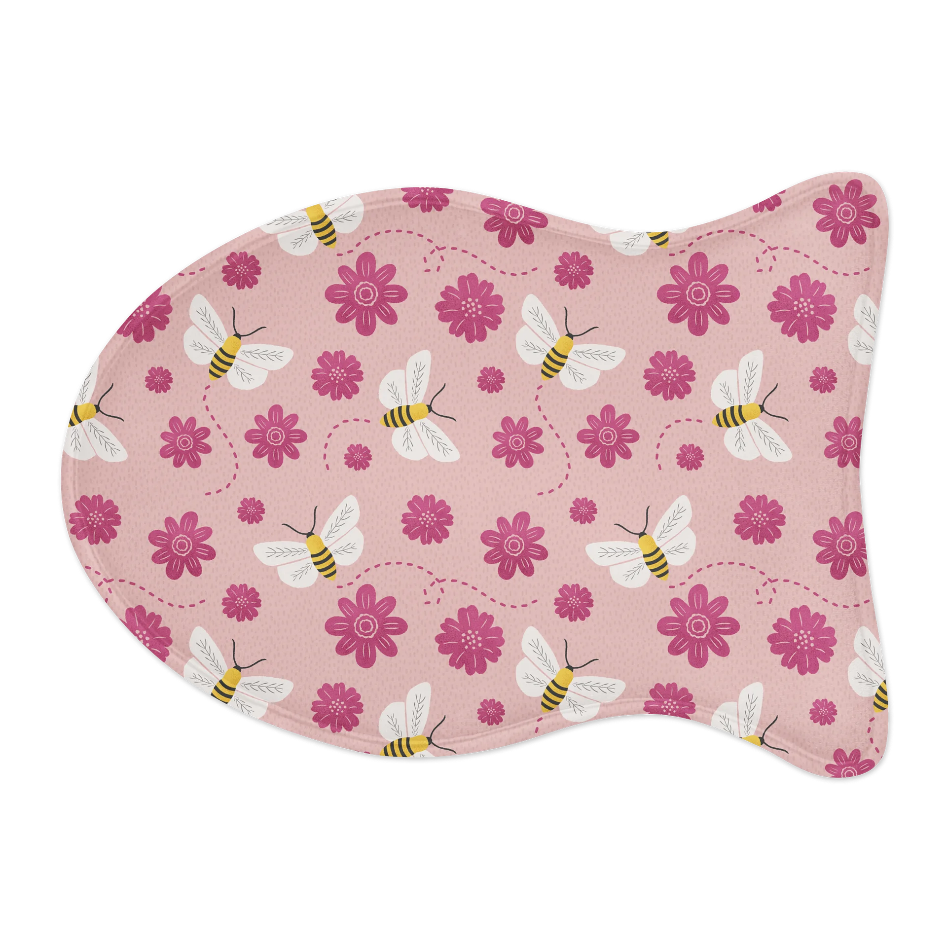 Little Pink Bees Pet Feeding Mat product image (2)