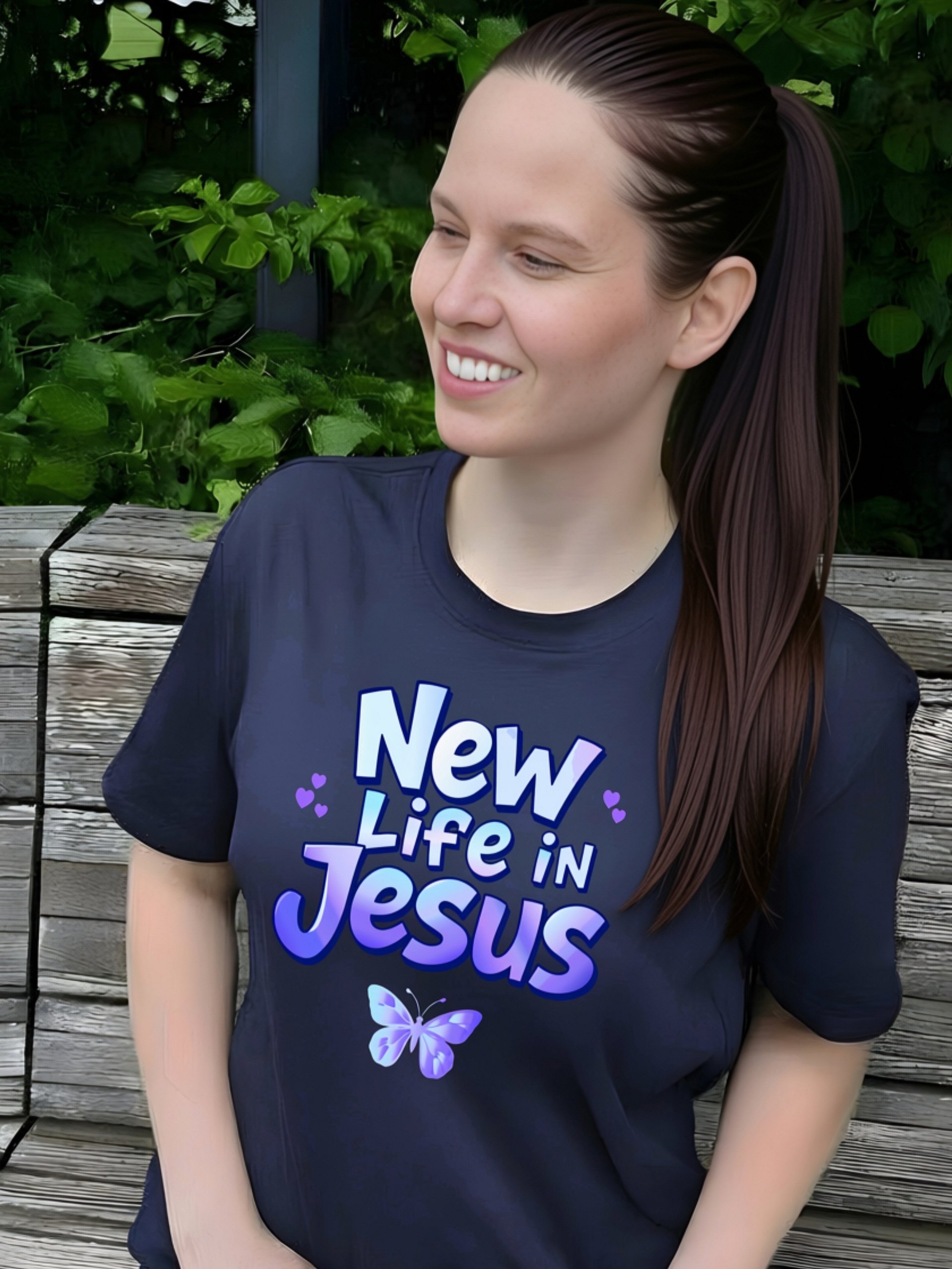 New Life in Jesus Born Again Christian T-shirt product image (1)
