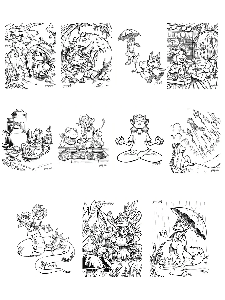 Cozy Monsters Coloring Book – Whimsical Printable Pages for Relaxation & Fun product image (2)