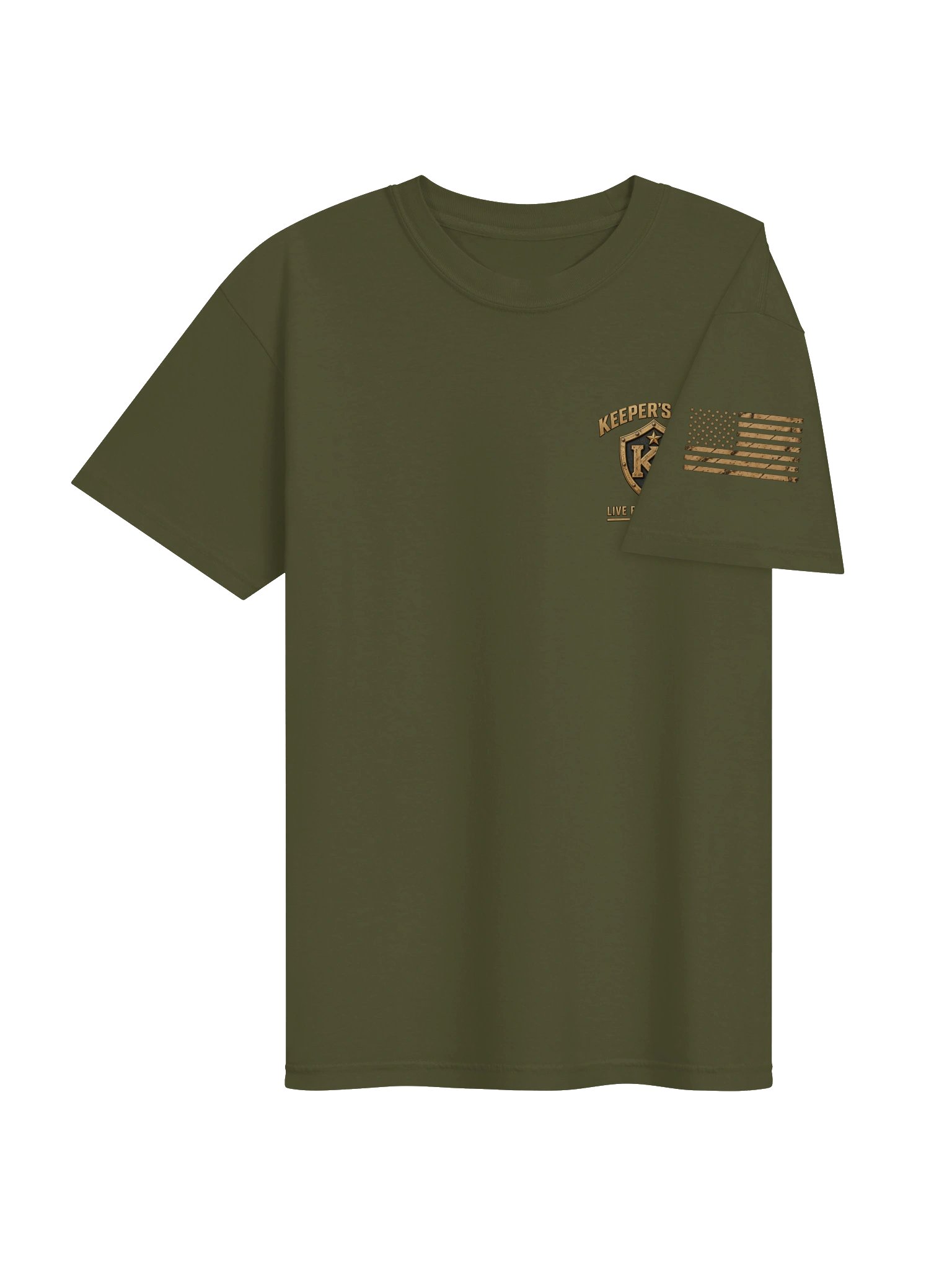 Men’s Silence For Weakness Wolf Patriotic Heavyweight T-Shirt product image (28)