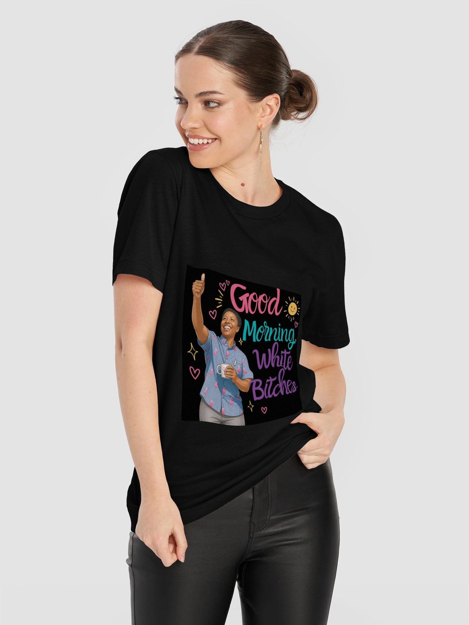Good Morning, White B*tches T-Shirt (Black) product image (11)