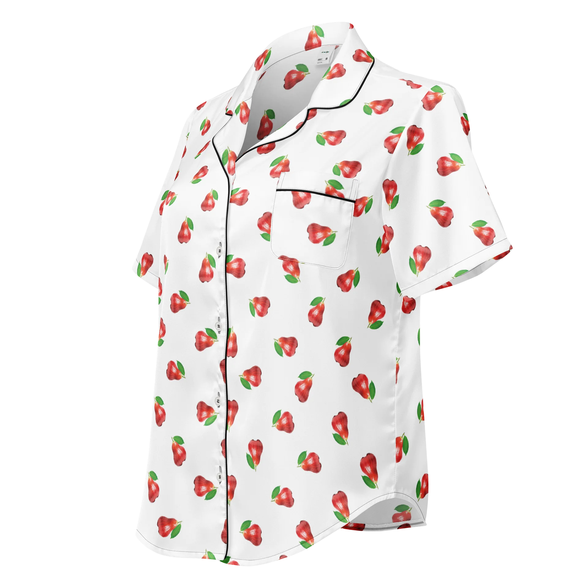 CaribbeanApples Otaheite Fruit Print | Women's Short Sleeve Pajama Top product image (1)
