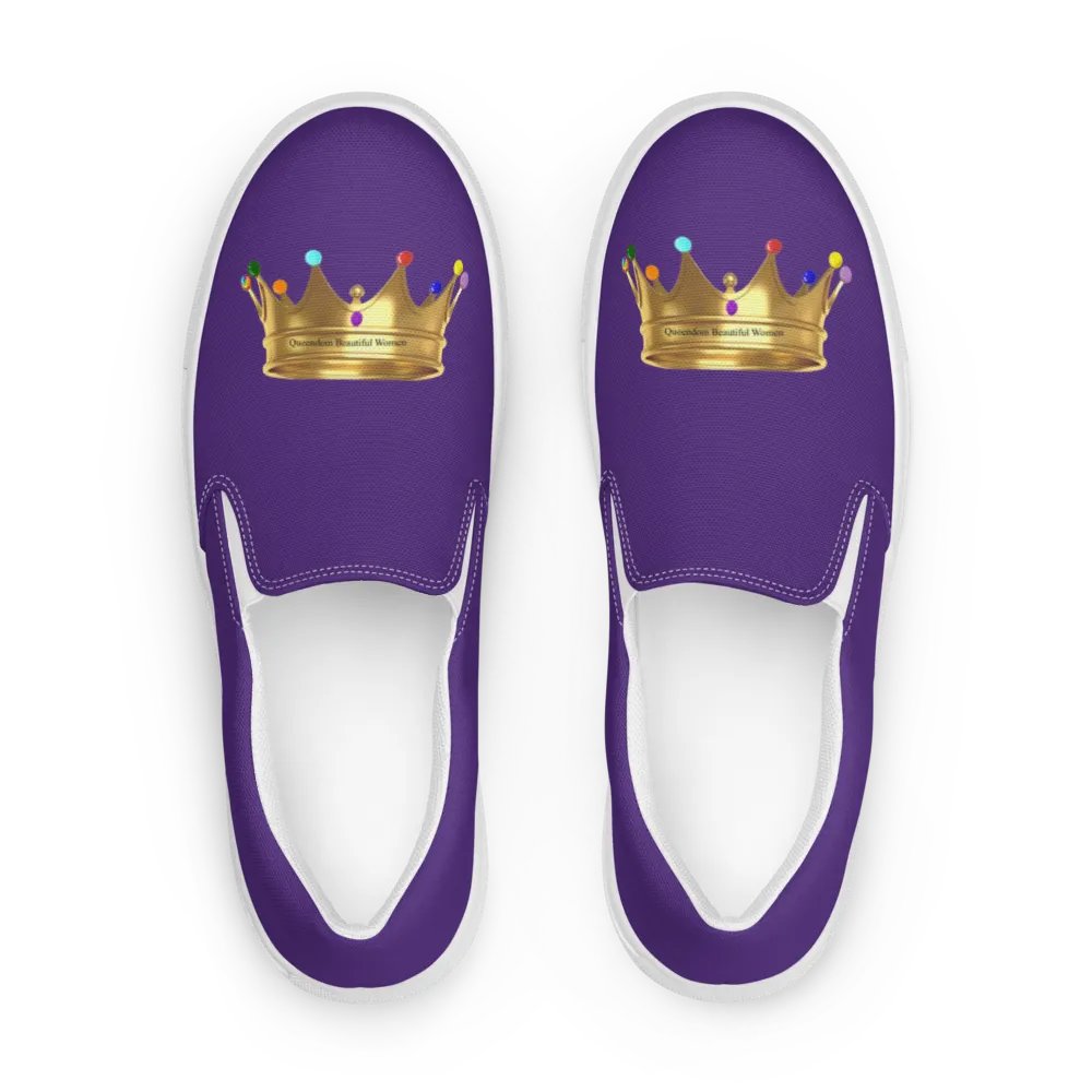 Queendom Beautiful Women Crown Canvas Shoes /Purple (TM) product image (1)