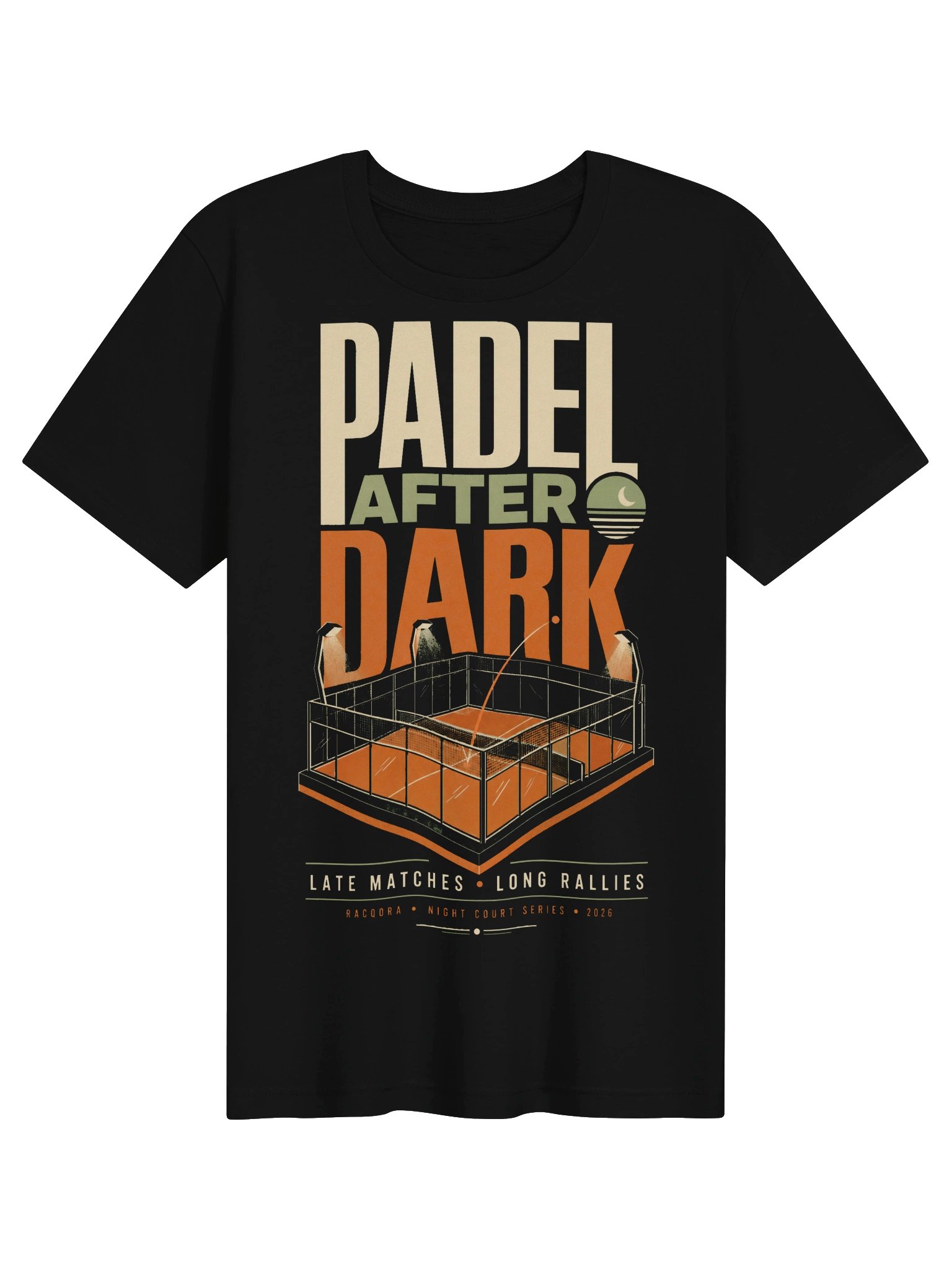 Padel After Dark Heavyweight Tee — Night Court Series product image (1)