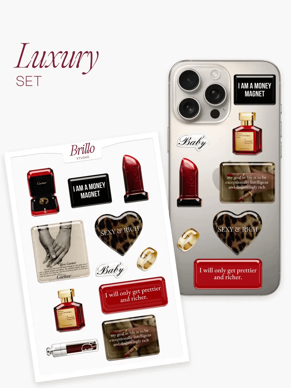 Luxury 3D Sticker Set | Brillo Studio • premium 3d stickers | graphic ...