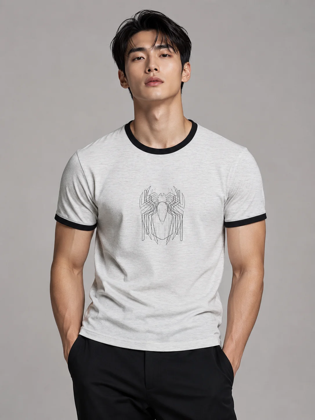 Symmetric Crest Unisex Ringer Tee product image (1)