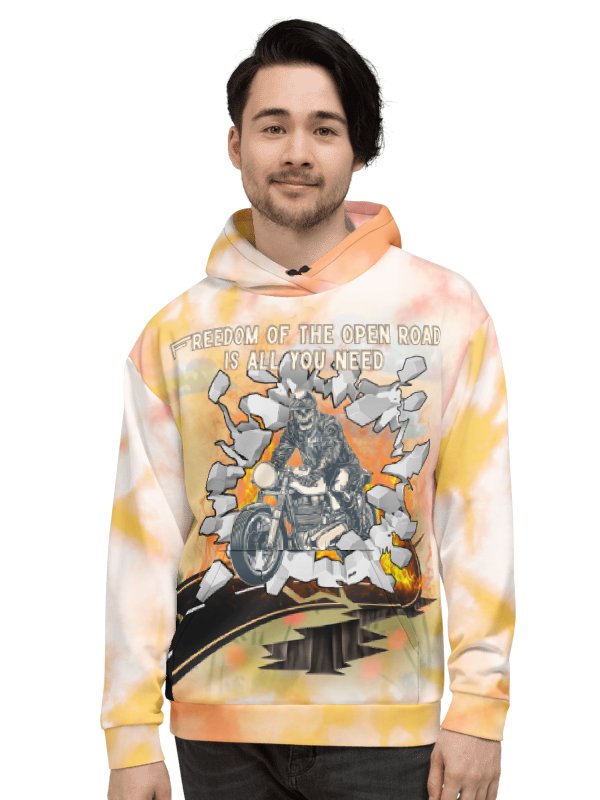 Biker All-Over Print Hoodie | Premium Motorcycle Rider Hoodie product image (2)