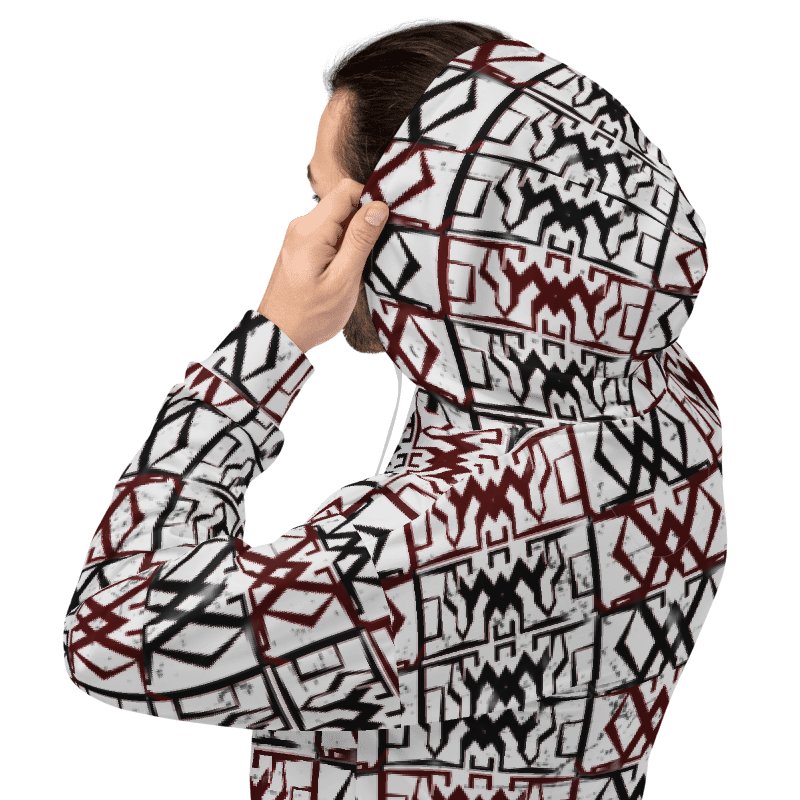 Crimson Geometry / "Woli-Vuitton: Unisex Hoodie product image (4)