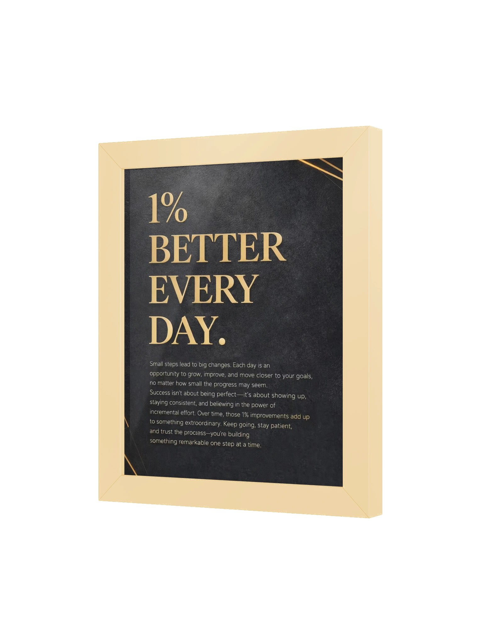1% Better Every Day – Minimalist Motivation Wall Art for Growth Mindset product image (46)