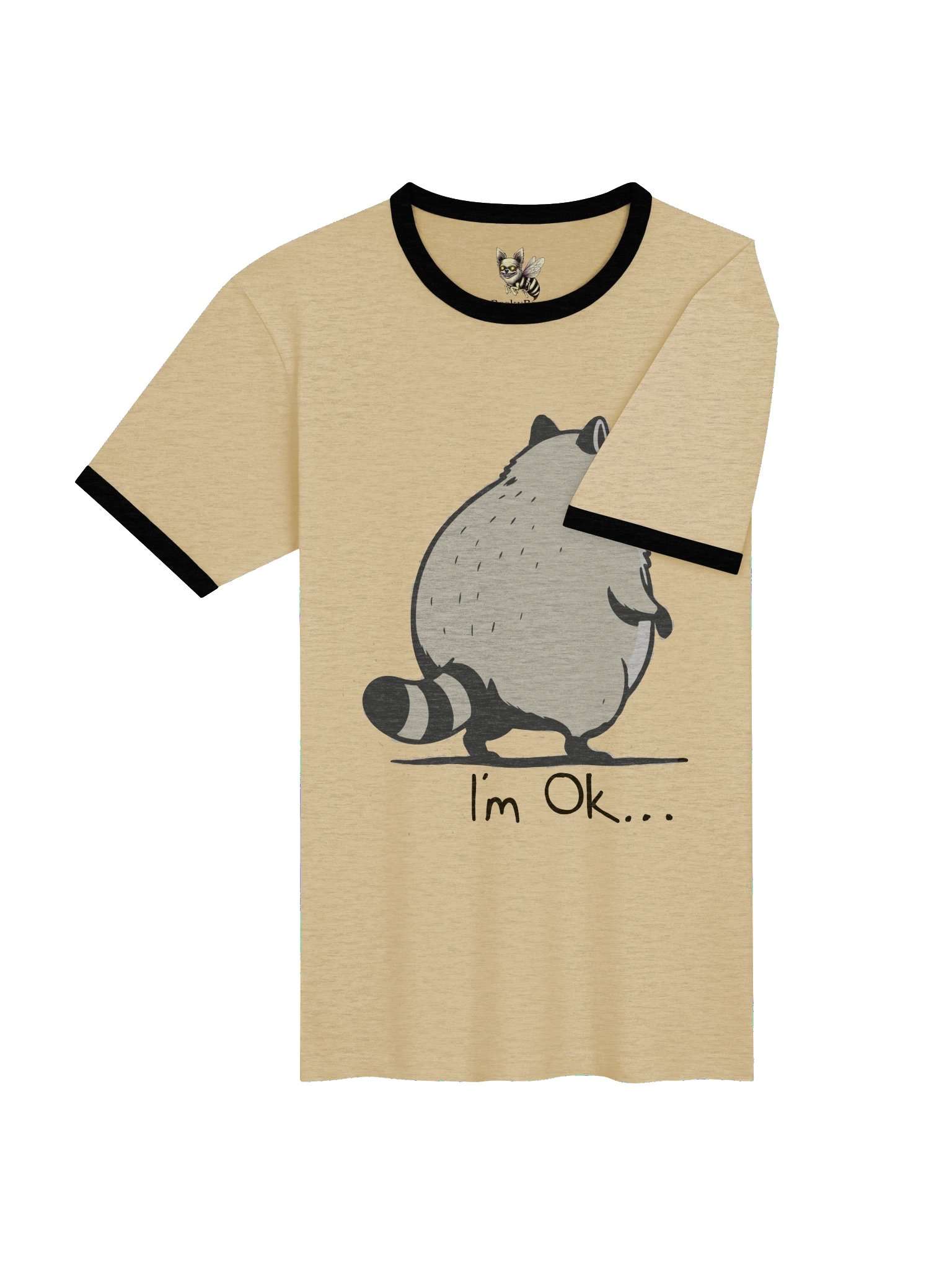 I’m Ok Raccoon Ringer Tee product image (4)