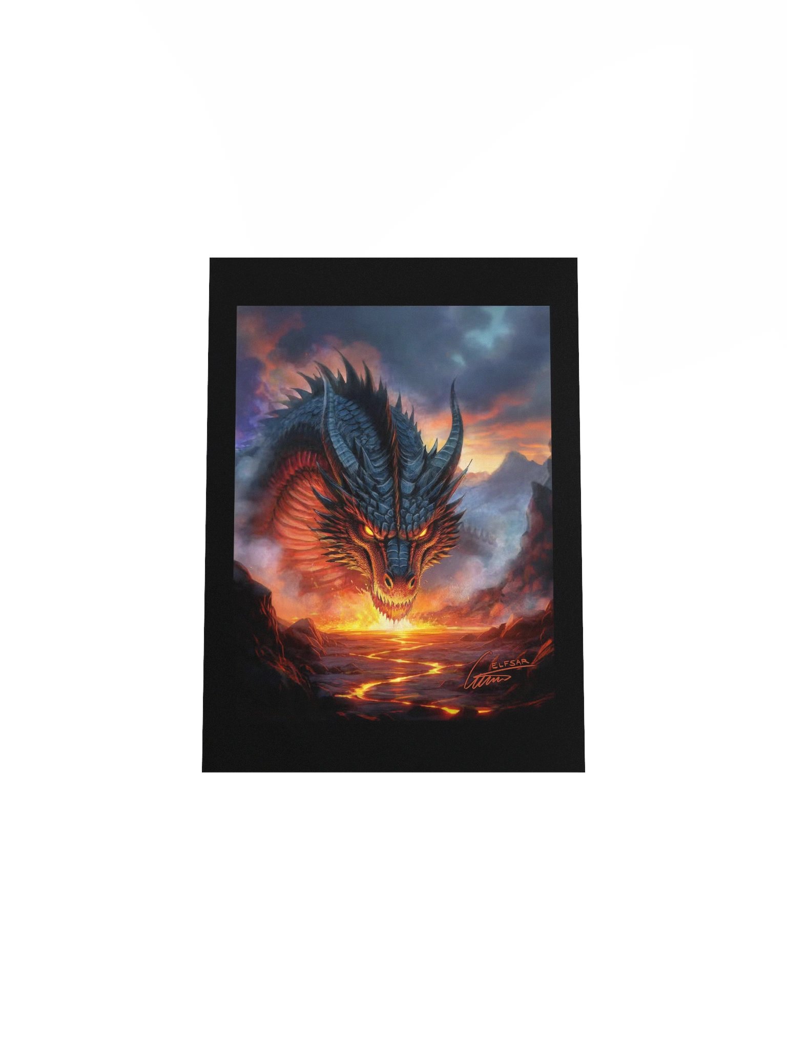 Obsidian Lava Dragon Matte Print product image (4)