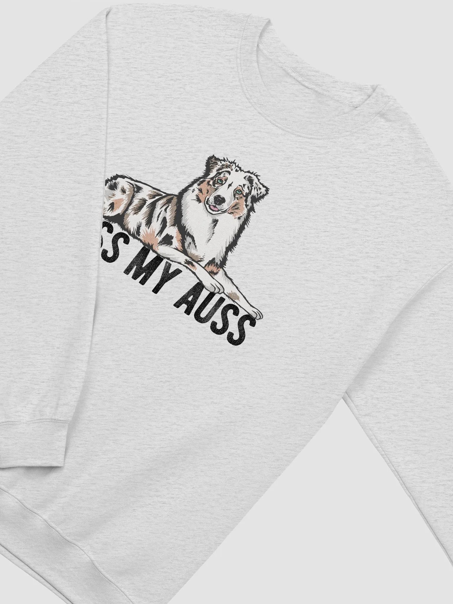 Kiss My Auss Sweatshirt for Australian Shepherd (Blue Merle) Dog Owners product image (4)