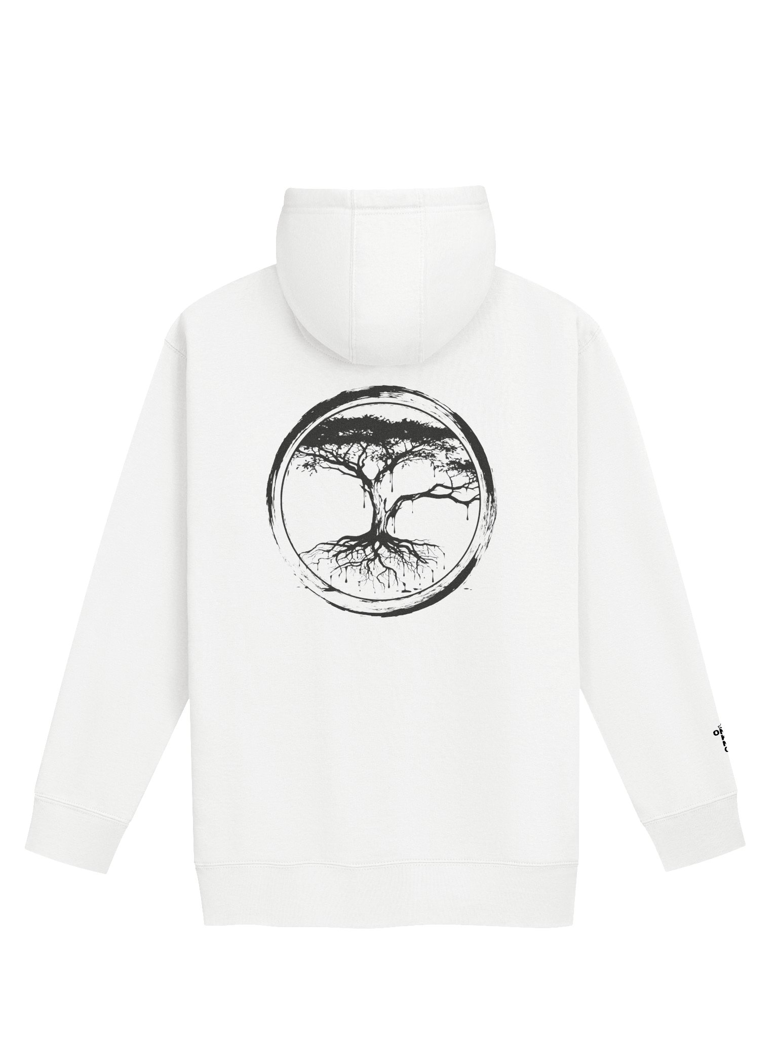 ONE KING Rooted IV Premium Soft Blend Hoodie with embroidered sleeve logo black print product image (1)