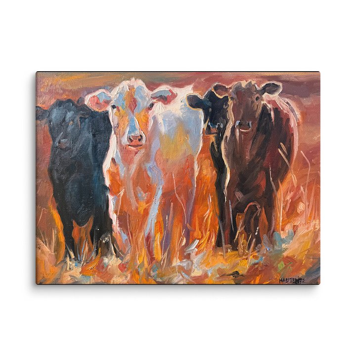 Heifers in the Pasture Giclee Canvas product image (2)
