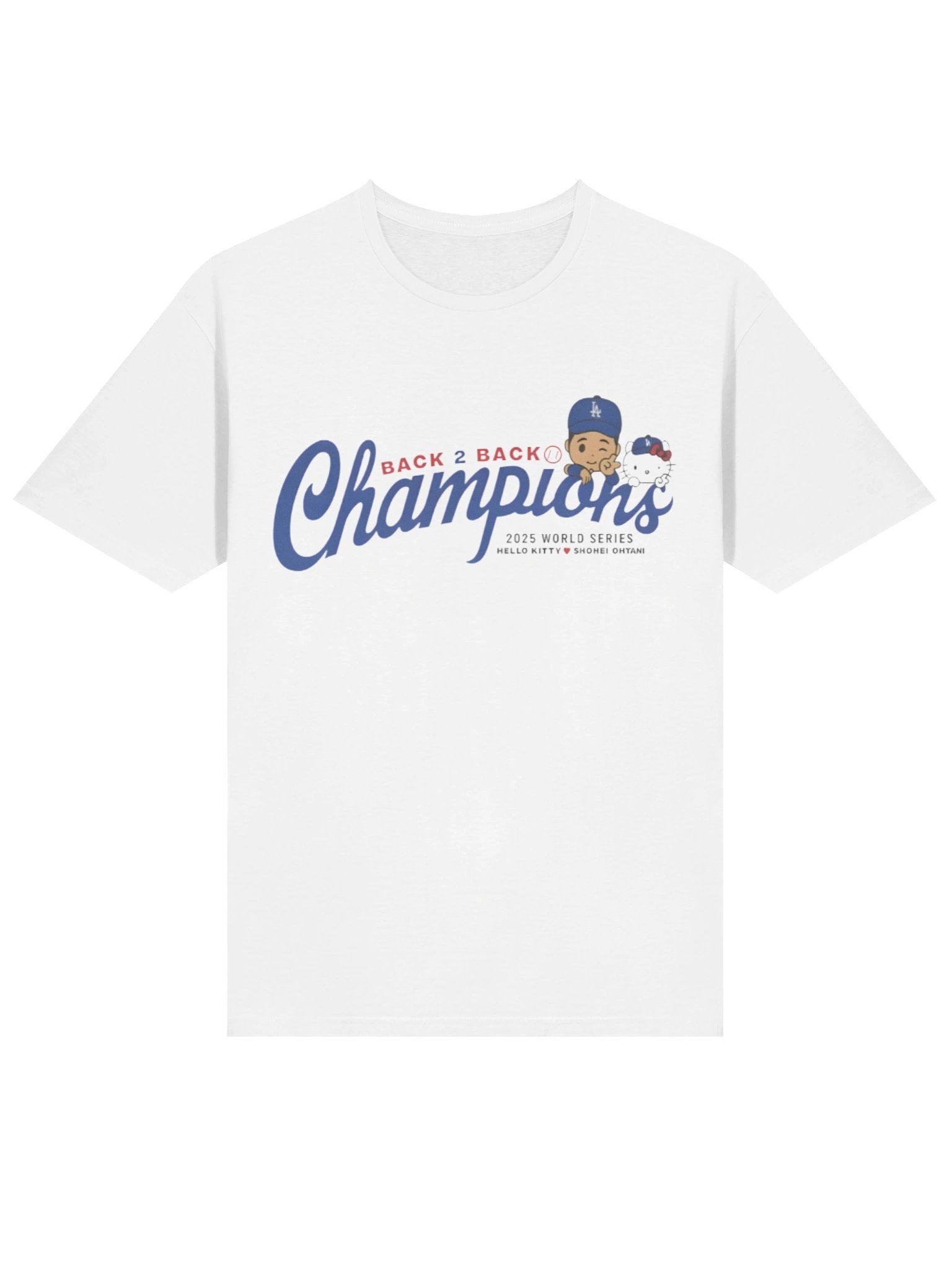 Shohei Ohtani Back to Back Champions Hello Kitty Dodgers Shirt product image (2)