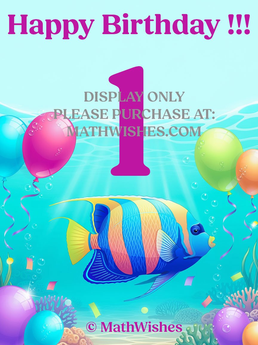 1st Birthday Card - One Fish product image (1)