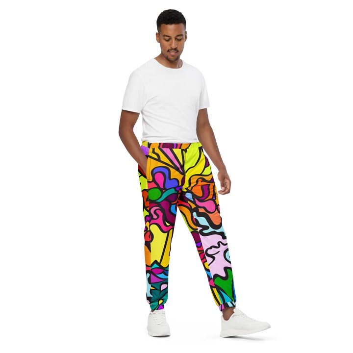 Vibrant Swirls All-Over Track Pants - Wave at Sunset product image (2)