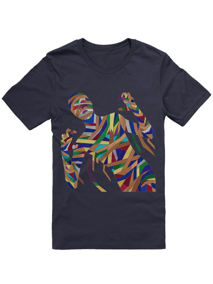 Colorful Geometric Mummy T-Shirt | Abstract Monster Graphic Tee product image (1)