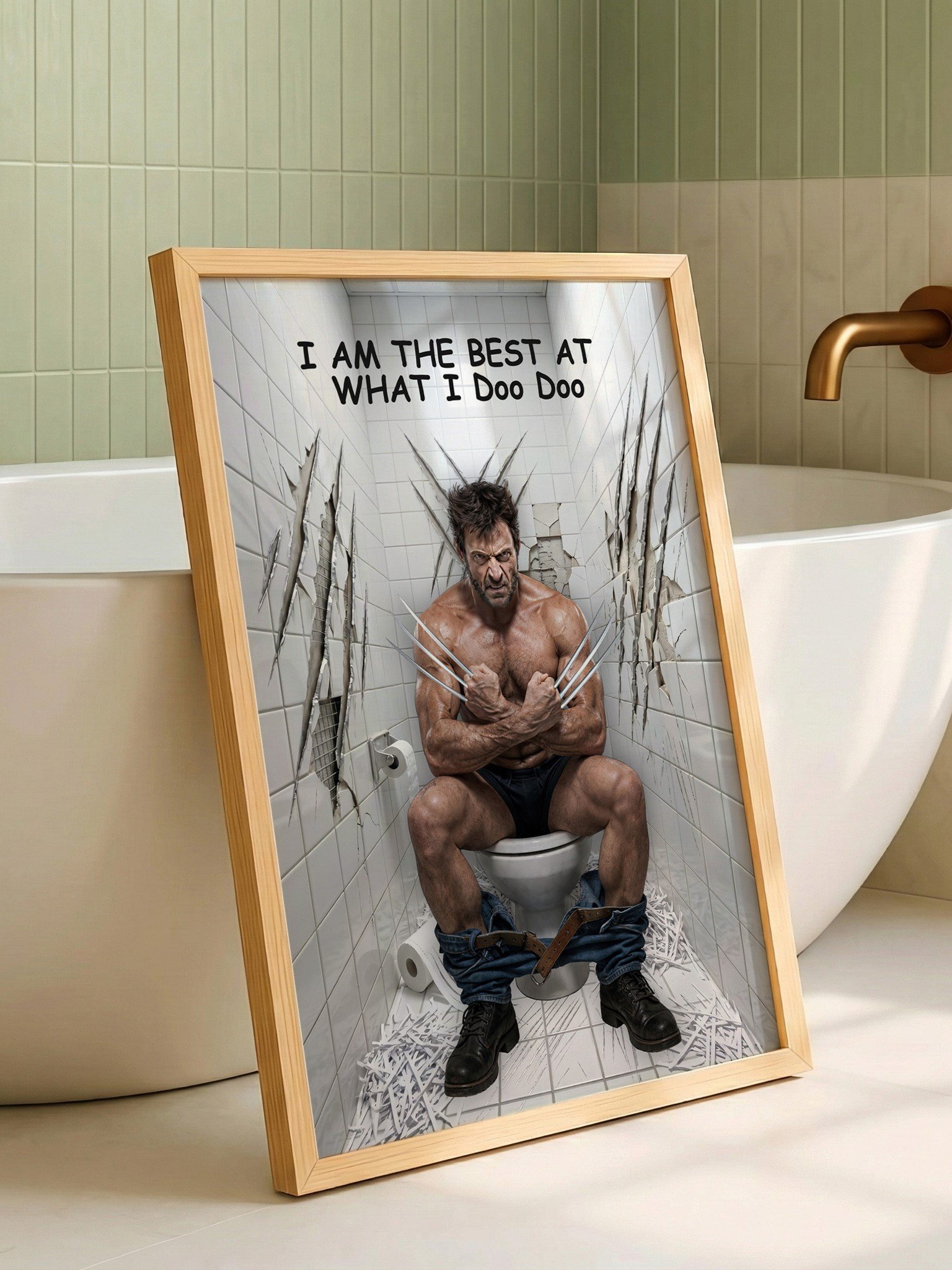 Wolverine Bathroom Wall Art 1 product image (4)