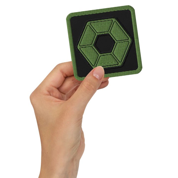 Green Pixel Embroidered Patch product image (2)