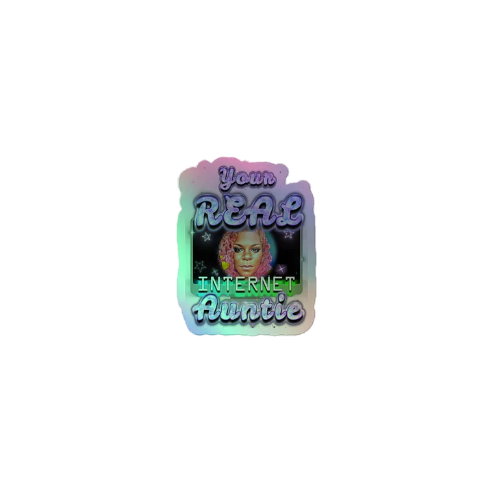 Your Real Internet Auntie Holographic Sticker Sheet product image (1)