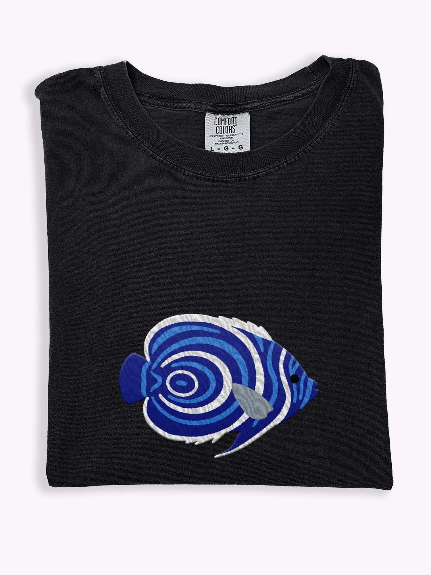Juvenile Emperor Angelfish Premium T-Shirt (Embroidered) for Reef and Marine Aquarium Lovers product image (1)
