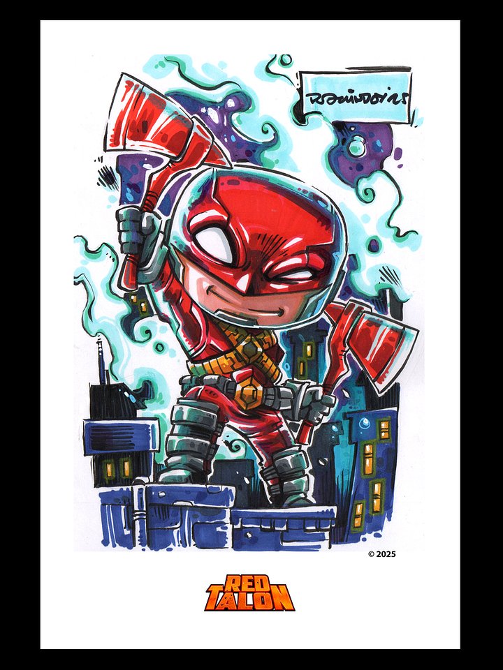 Red Talon Chibi Wall Poster - 12" x 18" product image (1)