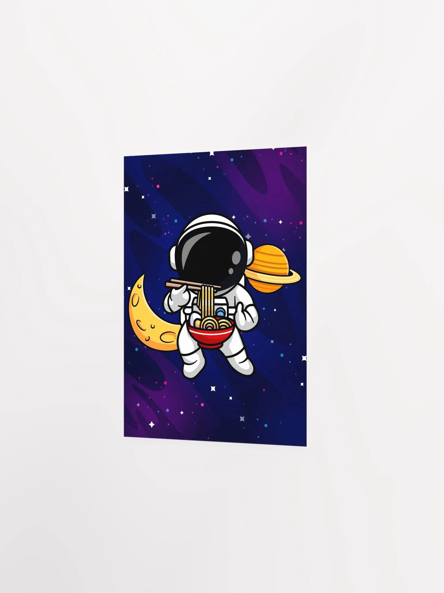 Astronaut & Noodle, Space sushi — space poster, synthwave space, neon space, aesthetic poster product image (7)