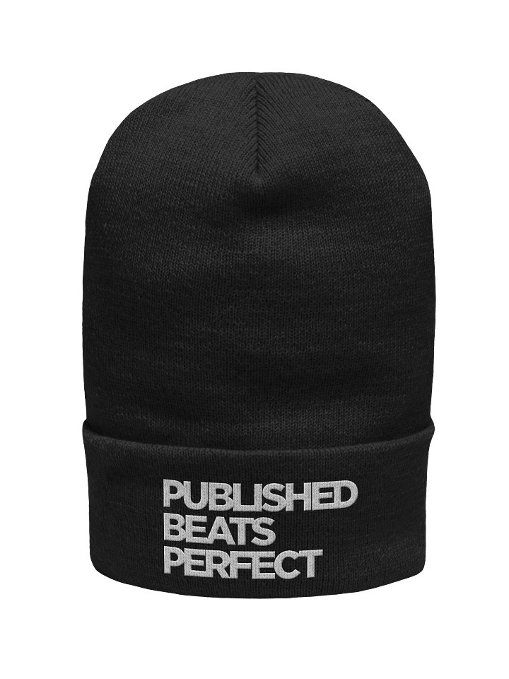 "Published Beats Perfect" Embroidered Beanie — Yupoong Cuffed | Kan Do Creators Collection product image (5)