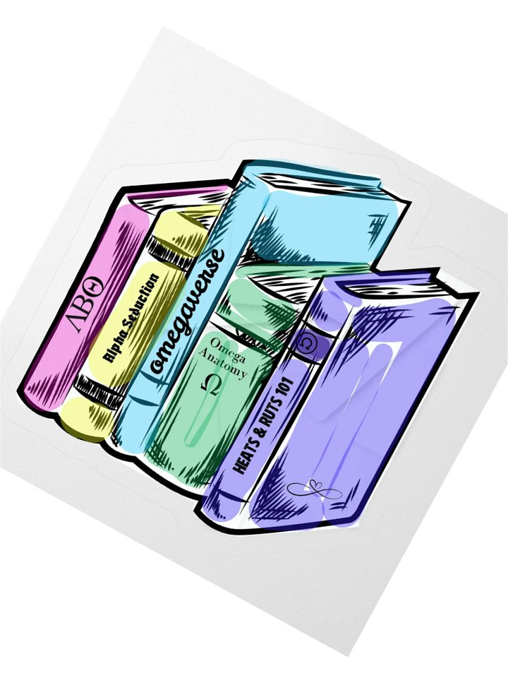 Omegaverse Books Sticker product image (3)