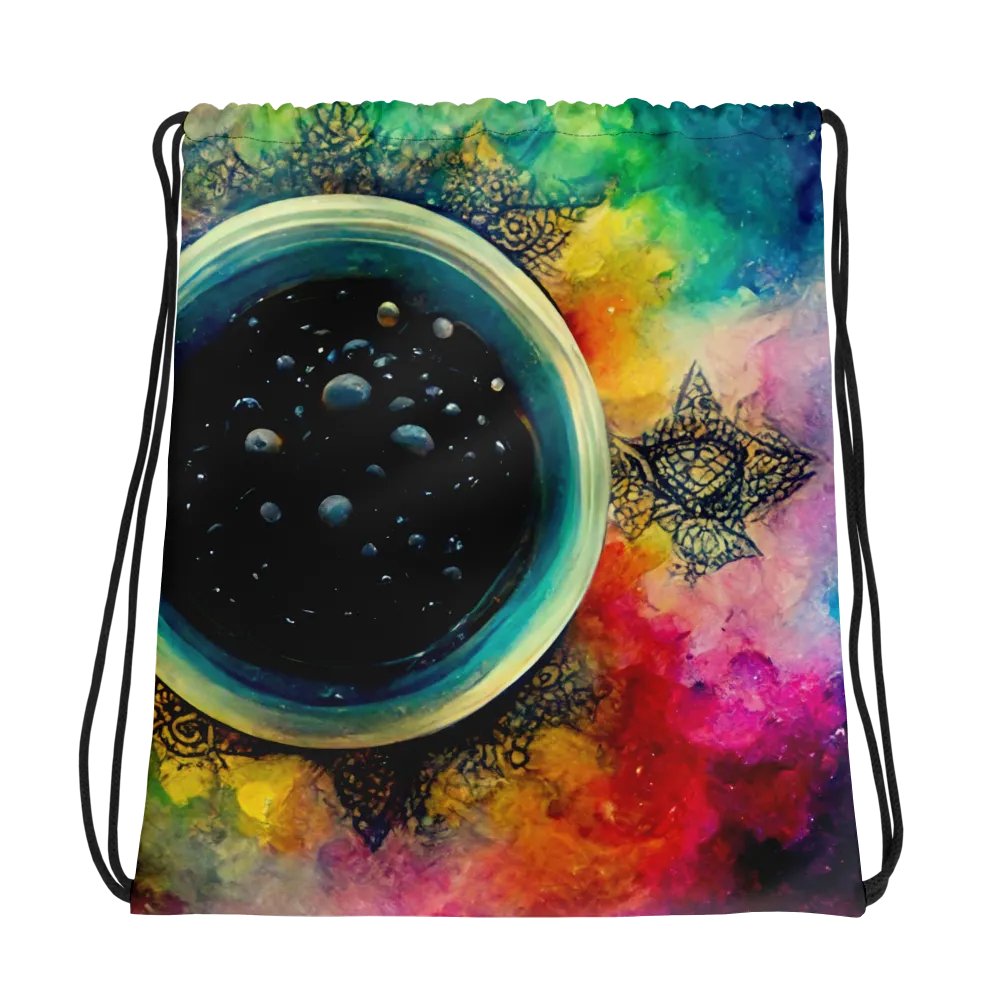 Liquid Universe Drawstring Backpack product image (1)