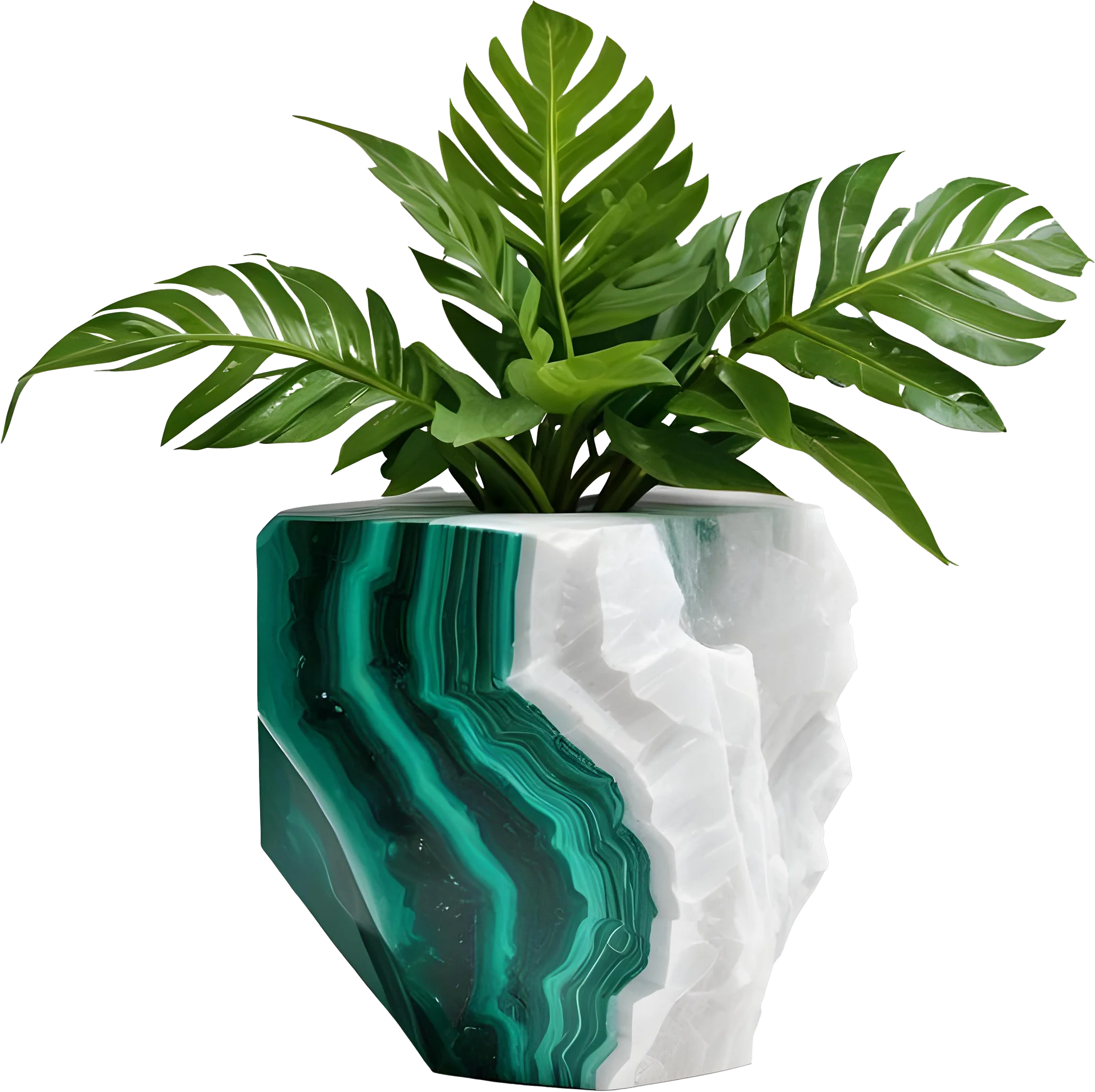 Aurora Verde - Vase Quartz & Malachite png product image (1)