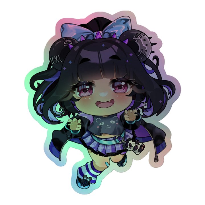 Chibi Pnda Holographic Sticker product image (1)