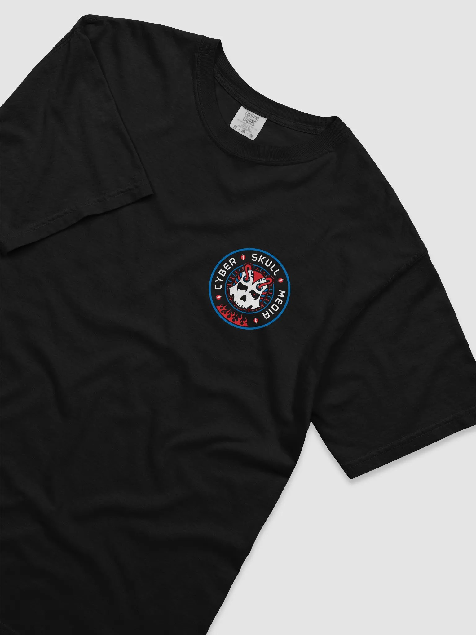 Red, White, & Blue Cyber Skull Media Logo Tee v2 (Premium) product image (3)