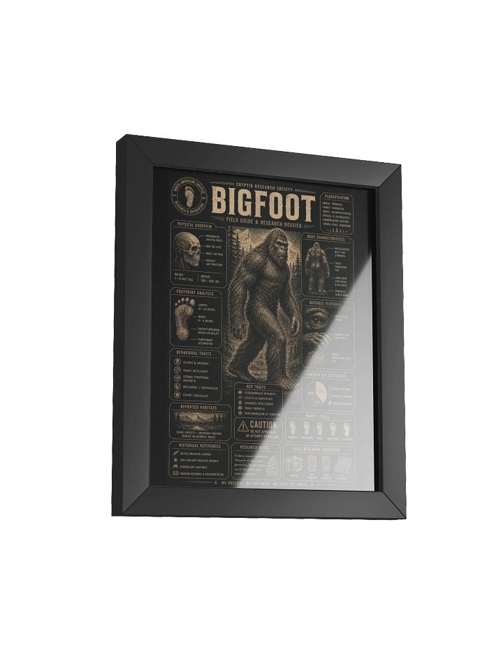 Bigfoot: Field Guide & Research Dossier Poster product image (2)