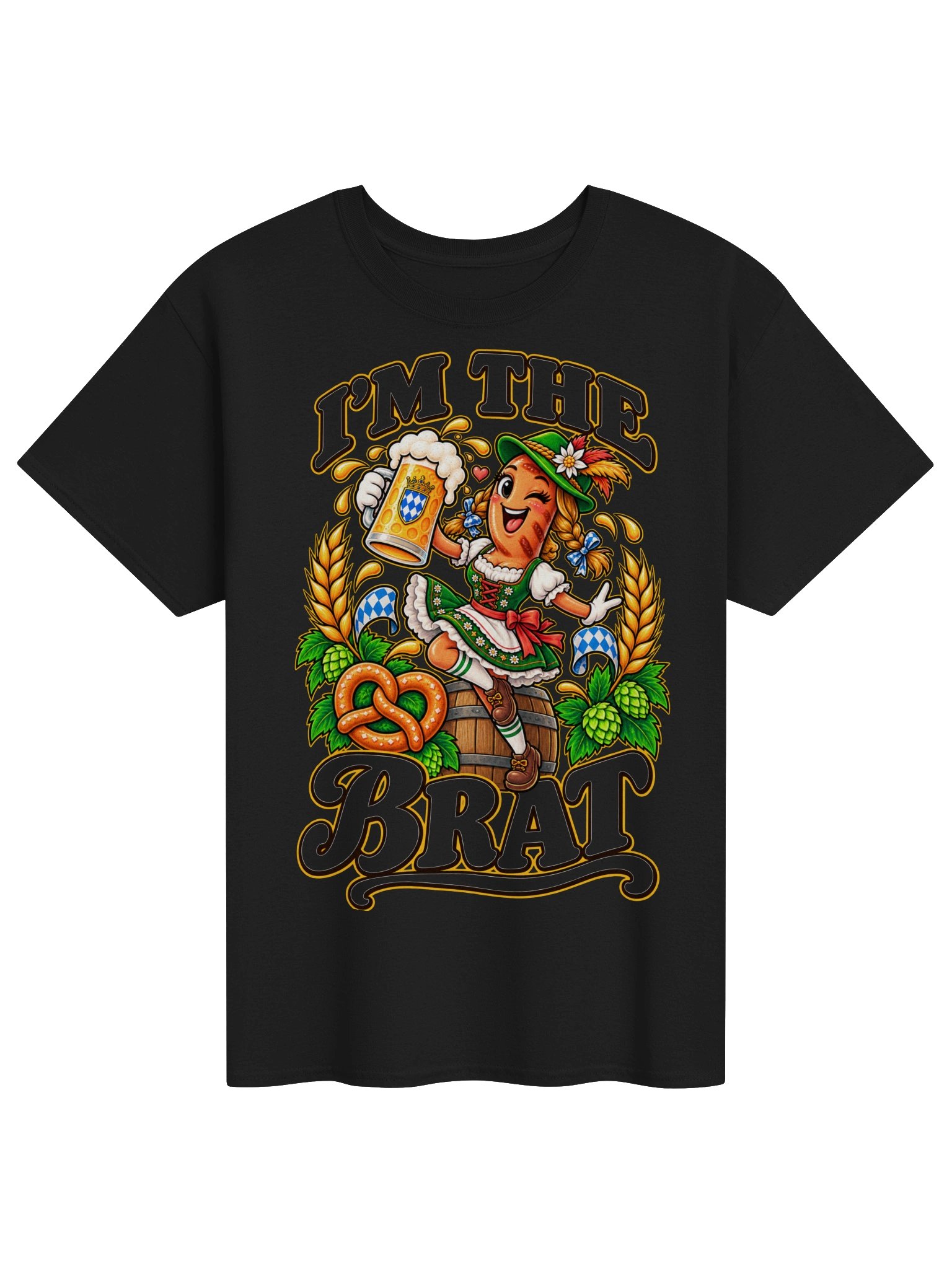 I’m the Brat Funny Oktoberfest Bratwurst Vintage Tee product image (4)