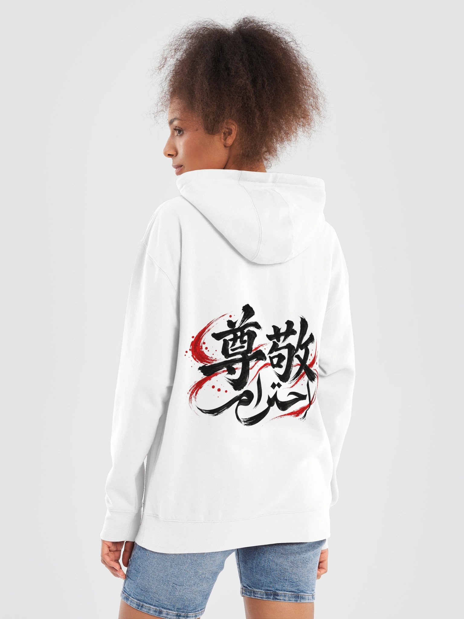 Respect — Black Ink Hoodie Heavy product image (6)