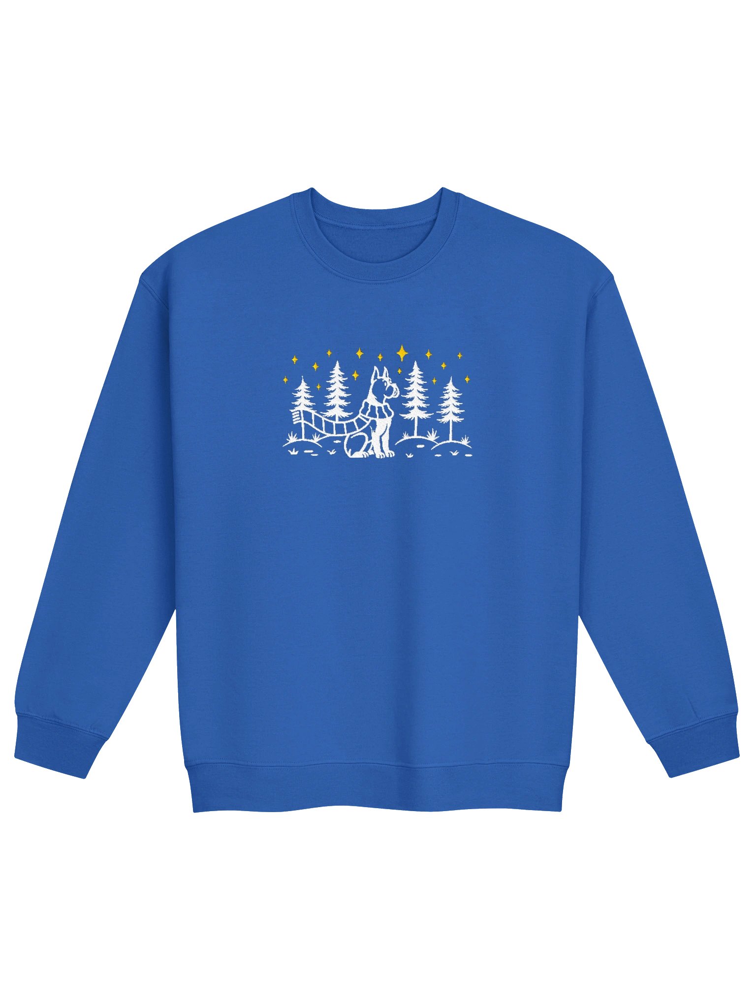 Boxer(Cropped Ears) Winter/Christmas Line Art Design Embroidered Sweatshirt product image (33)