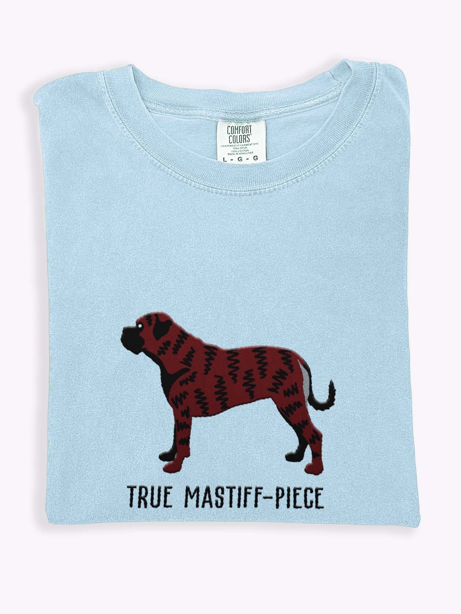 True Mastiff-Piece T-Shirt(Embroidered) of a Bullmastiff(Brindle) product image (1)