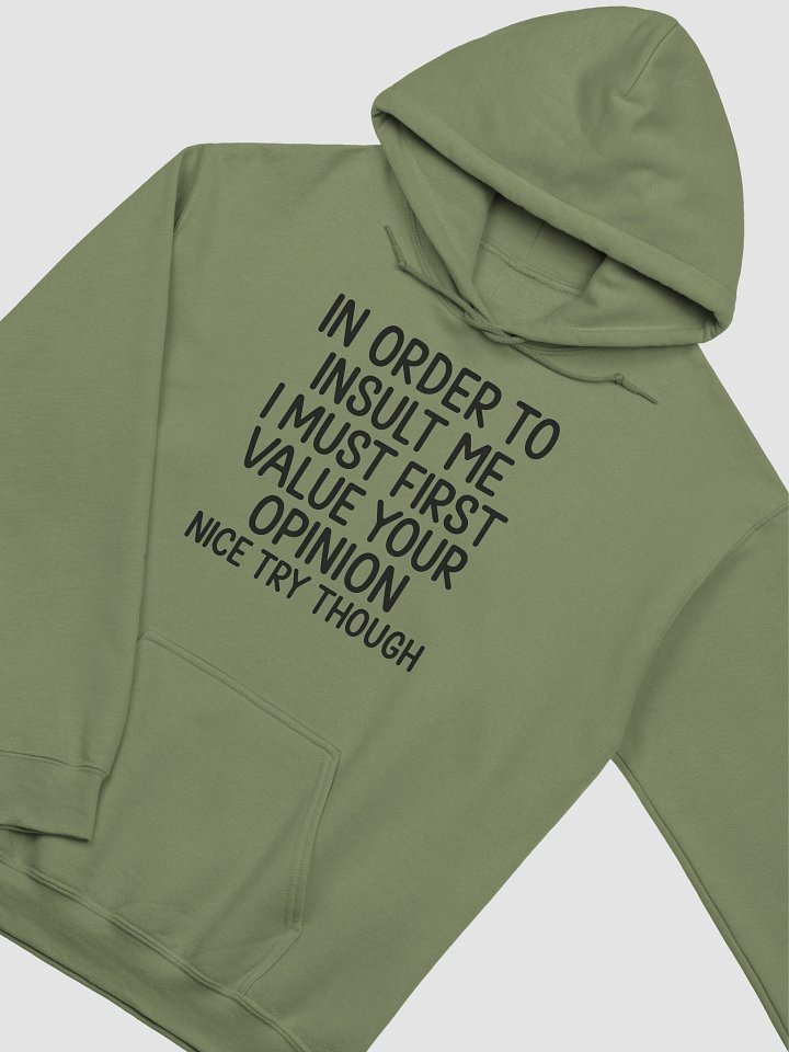 In Order to Insult Me I Must First Value Your Opinion – Funny Hoodie product image (2)