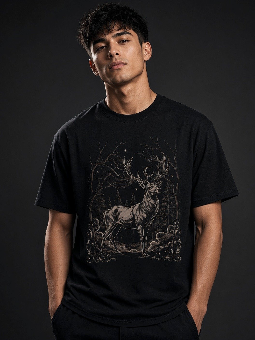 The Forest Guardian // Mystic Stag Heavyweight Tee product image (2)