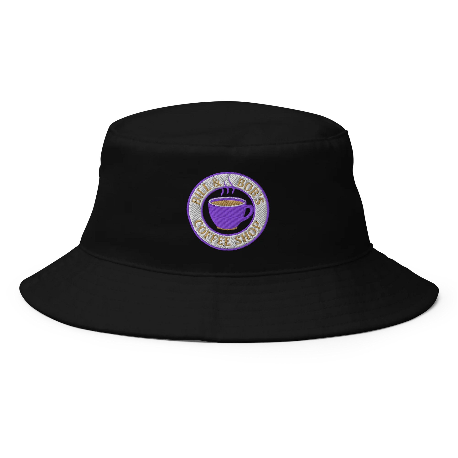 Bill and Bob's Coffee Shop | AA Recovery Bucket Hat Purple Color Design product image (1)