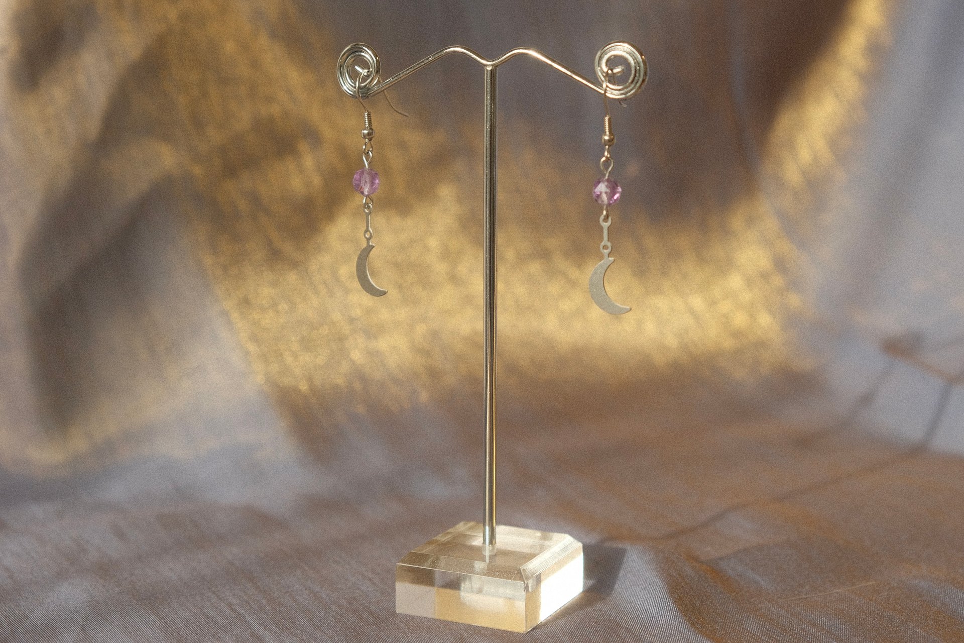 Amethyst Little Moon Earrings product image (10)
